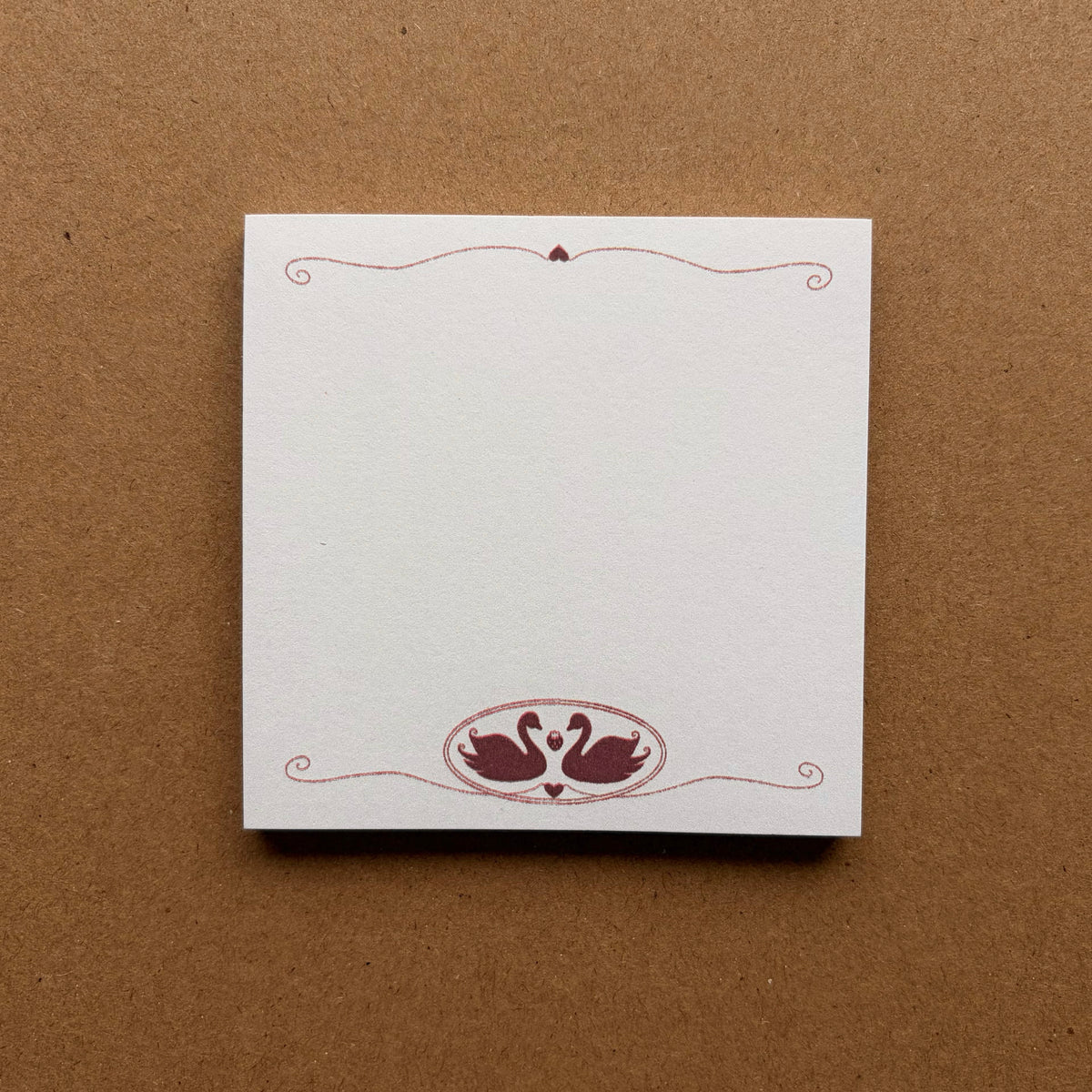 Strawberry Swan Memo Pad