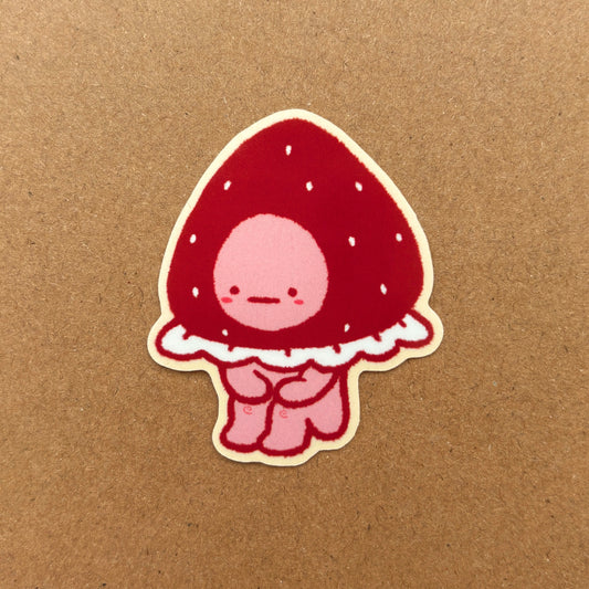 strawberry buddy vinyl sticker
