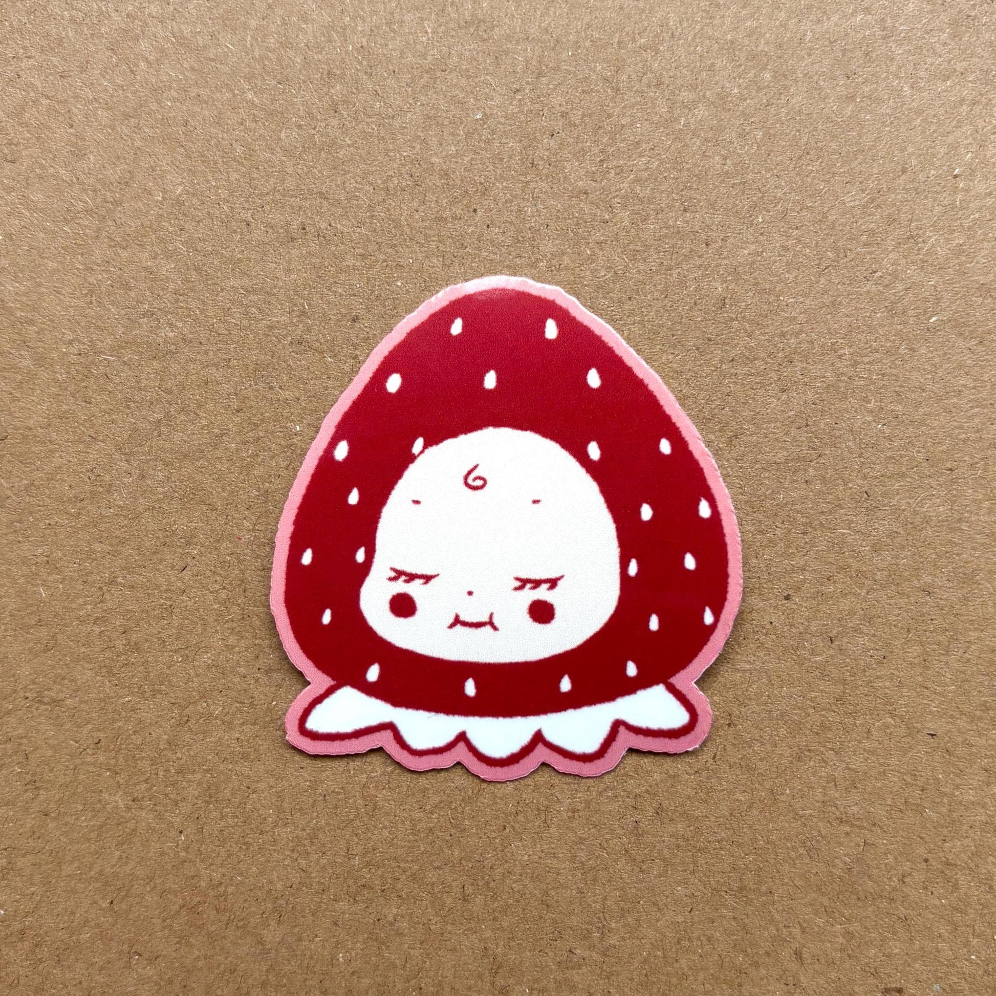 strawberry kewpie vinyl sticker