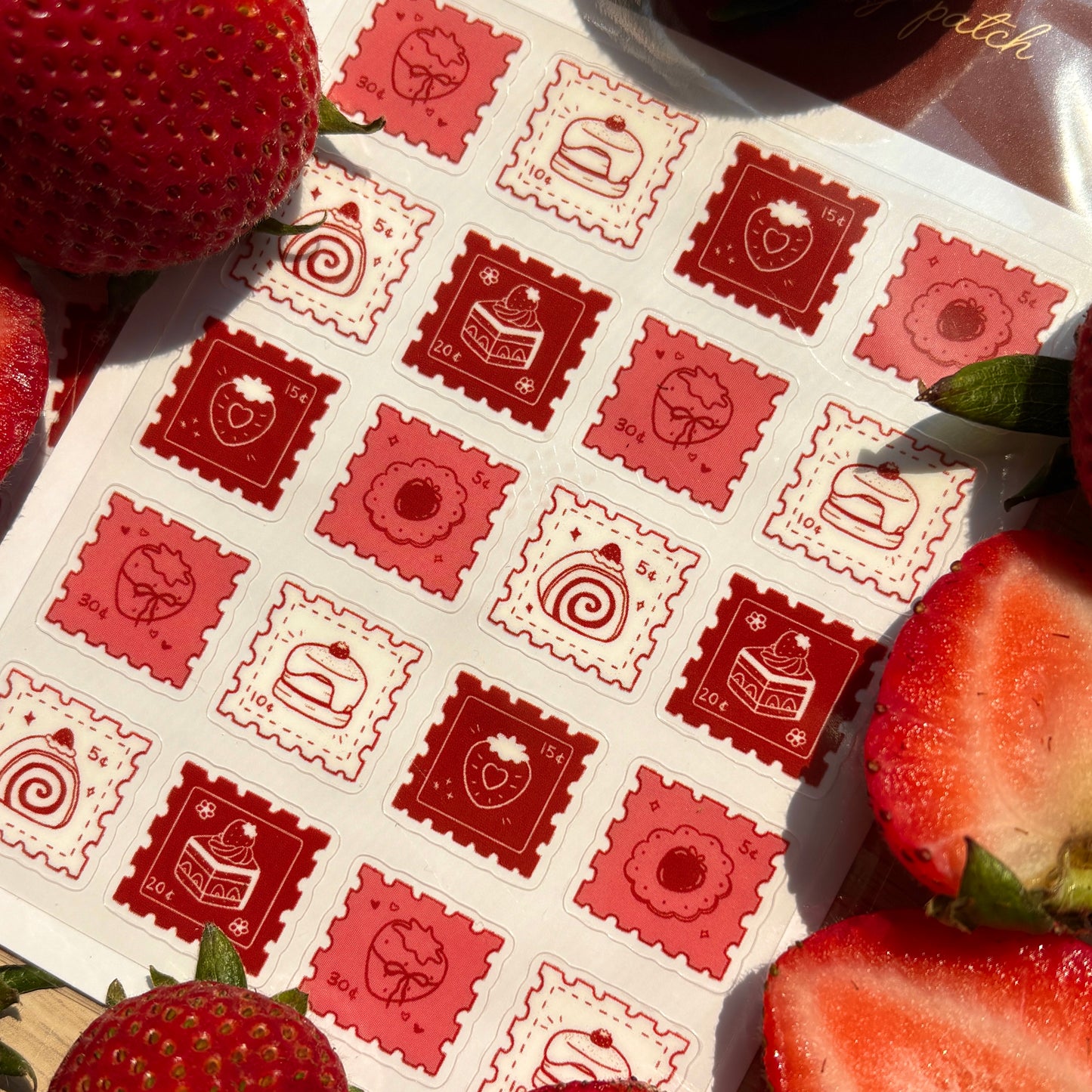 strawberry & desserts sticker sheet