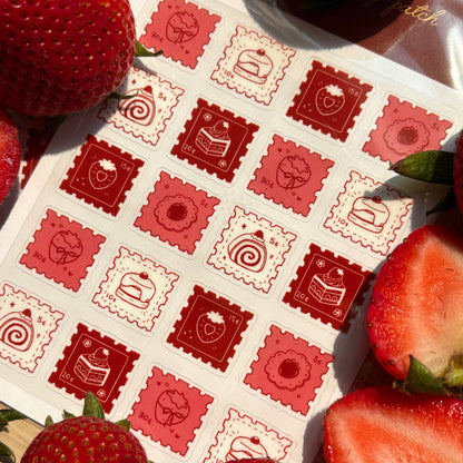 strawberry & desserts sticker sheet