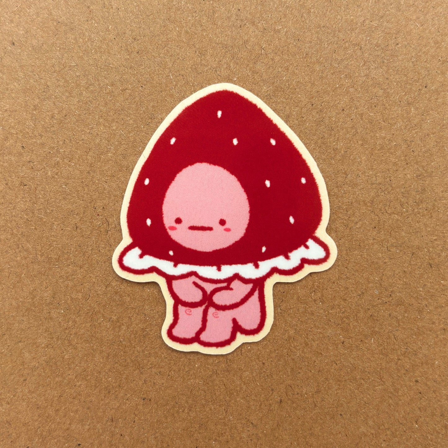strawberry buddy vinyl sticker