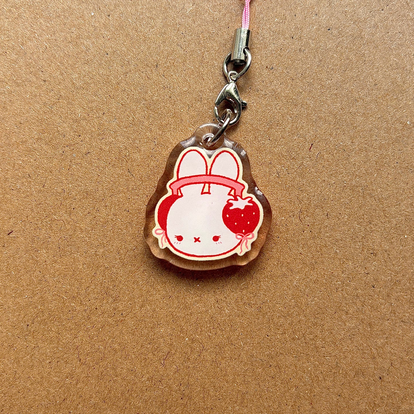 headphone bunny acrylic phone charm