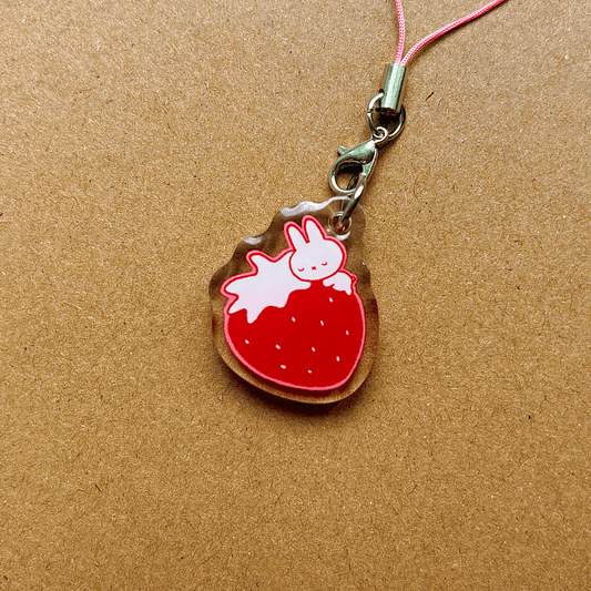 mini bunny acrylic phone charm