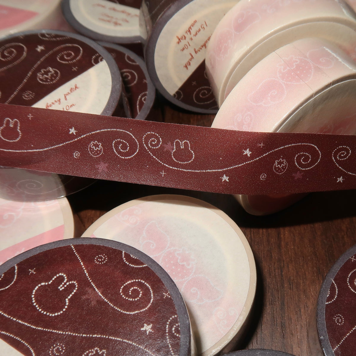 strawberry stars & bunnies washi tape