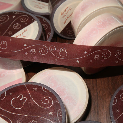 strawberry stars & bunnies washi tape