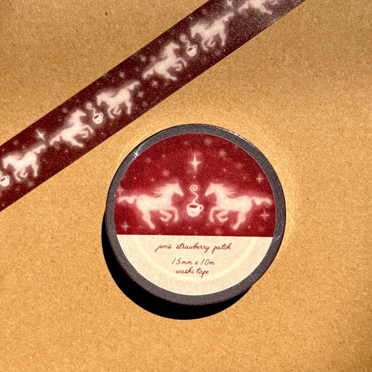 horse & coffee washi tape