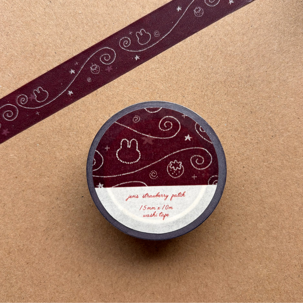 strawberry stars & bunnies washi tape