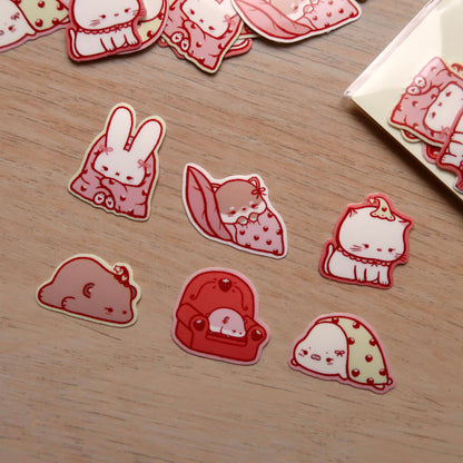 cozy critter sticker flakes